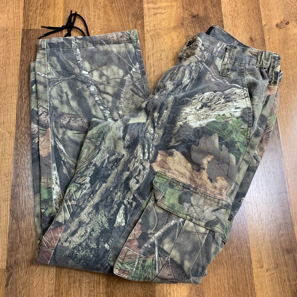 Mossy Oak Men’s M 32/34 Real Tree Cargo Camo Pants Brown Green